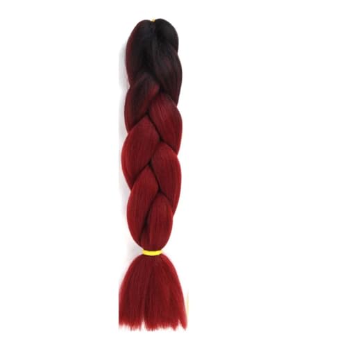 LYVQZPWLRFarbe gestalten, Flechthaar 24 Zoll Zopf Synthetische Haarverlängerungen for Zöpfe Frauen DIY Haar Gelb Orange Blond(M5) von LYVQZPWLR