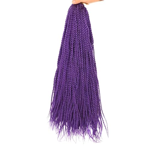 LYVQZPWLRFarbe gestalten, Frauen Twisted Hair Crochet Braids 30 Stränge Schwarz Braun Lila Crochet Braids for Frauen Synthetisches Flechten(Purple,22inches#1PcsLot) von LYVQZPWLR