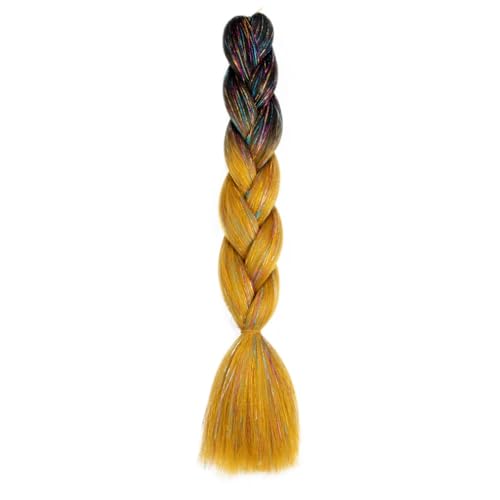 LYVQZPWLRFarbe gestalten, Synthetische Zöpfe Extensions Regenbogen farbige Flechthaar 24 Zoll for Frauen DIY Frisur(H9) von LYVQZPWLR