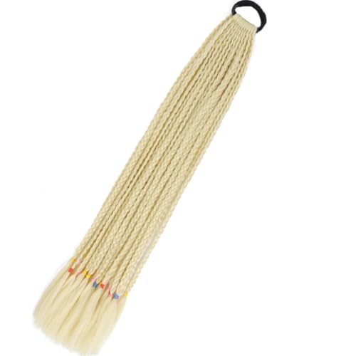 LYVQZPWLRFarbe gestalten, Synthetischer Farbverlauf Boxing Geflochtener Pferdeschwanz for Mädchen mit elastischen Haargummibändern Haarschmuck Perücke Stirnband Haarteil(613) von LYVQZPWLR