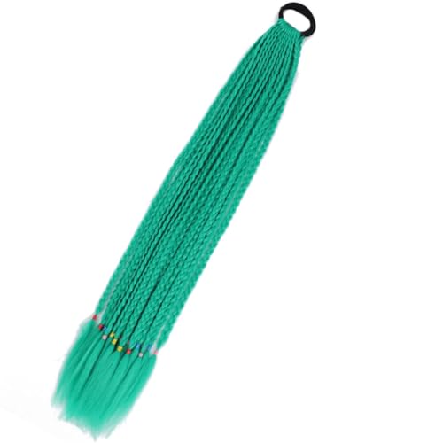 LYVQZPWLRFarbe gestalten, Synthetischer Farbverlauf Boxing Geflochtener Pferdeschwanz for Mädchen mit elastischen Haargummibändern Haarschmuck Perücke Stirnband Haarteil(A24) von LYVQZPWLR