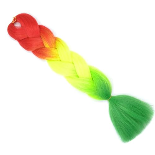 LYVQZPWLRFarbe gestalten, Synthetisches 24-Zoll-Flechthaar, Kunsthaar for Frauen, blond, goldbraun, buntes Haar(3 42) von LYVQZPWLR