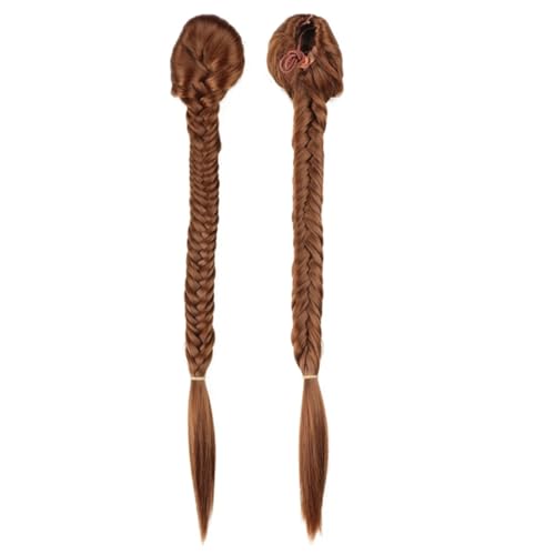 LYVQZPWLRFarbe gestalten, Synthetisches Haar Geflochtener Fischschwanz Kordelzug Pferdeschwanz Clip In Haarverlängerung for Frauen Zopf Pferdeschwanz Schwanz Haarteil(SL66 30) von LYVQZPWLR