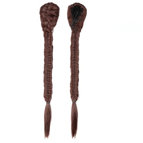 LYVQZPWLRFarbe gestalten, Synthetisches Haar Geflochtener Fischschwanz Kordelzug Pferdeschwanz Clip In Haarverlängerung for Frauen Zopf Pferdeschwanz Schwanz Haarteil(SL66 33) von LYVQZPWLR