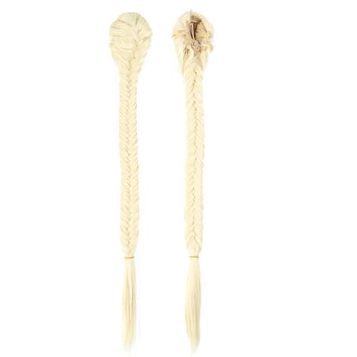 LYVQZPWLRFarbe gestalten, Synthetisches Haar Geflochtener Fischschwanz Kordelzug Pferdeschwanz Clip In Haarverlängerung for Frauen Zopf Pferdeschwanz Schwanz Haarteil(SL66 613) von LYVQZPWLR