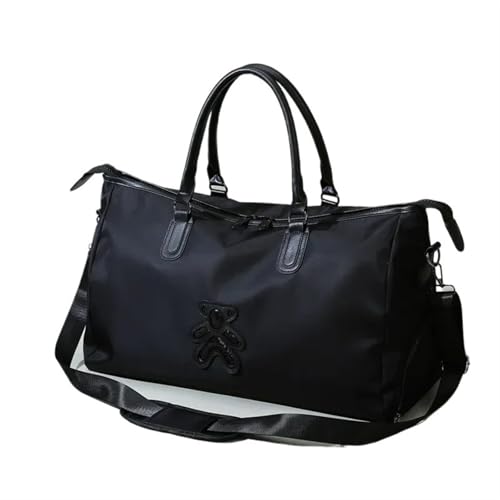 Damen Sporttasche Reisetaschen Wasserdicht Weekender Koffer Handtaschen Gepäck Yoga Umhängetaschen Mit Schuhbeutel Für Reisen oder Fitness(Black-01) von LYXYGMV