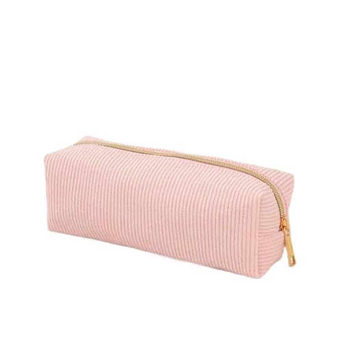 LYXYGMV 2 PCS orduroy Bleistifttasche mit großer Kapazität Tragbare Stifte-Schreibwaren-Aufbewahrungskoffer for Schulbedarf for Mädchen Für Schulbedarf und Büro(Pink) von LYXYGMV