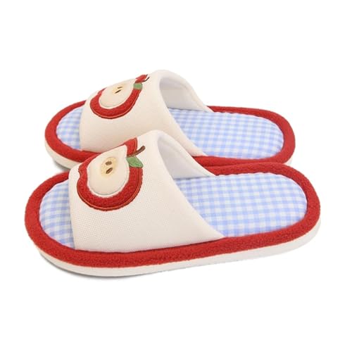 LYXYGMV Damen Hausschuhe Damenschuhe Winter Home Baumwolle und Leinen Hausschuhe Warme Damenschuhe Für zu Hause(Blue,36-37) von LYXYGMV