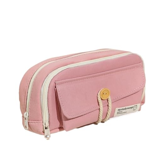 LYXYGMV Federtasche, Federmäppchen mit großer Kapazität for Schreibwaren Design, geeignet for Schüler der Oberstufe Für Schulbedarf und Büro(Pink) von LYXYGMV