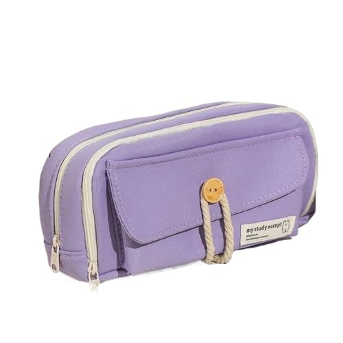 LYXYGMV Federtasche, Federmäppchen mit großer Kapazität for Schreibwaren Design, geeignet for Schüler der Oberstufe Für Schulbedarf und Büro(Purple) von LYXYGMV