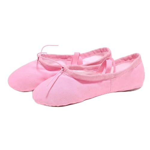Stoffkopf Yoga Hausschuhe Lehrer Fitnessstudio Indoor Übung Canvas Ballett Tanzschuhe Kinder Mädchen Frau Für Tanztraining oder Auftritt(Color2,EU28(17.5cm)) von LYXYGMV