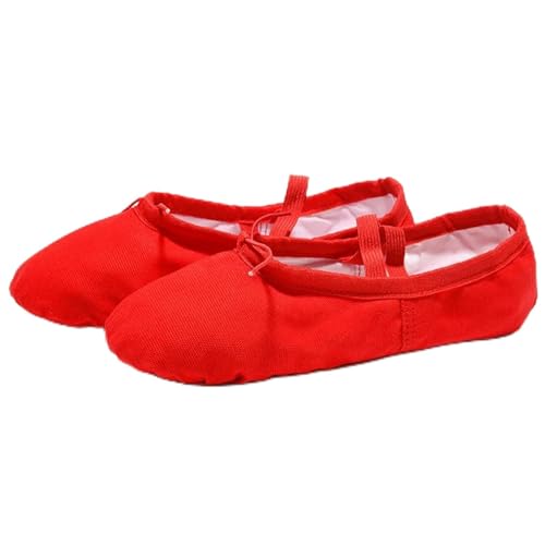 Stoffkopf Yoga Hausschuhe Lehrer Fitnessstudio Indoor Übung Canvas Ballett Tanzschuhe Kinder Mädchen Frau Für Tanztraining oder Auftritt(Color4,EU35(21cm)) von LYXYGMV