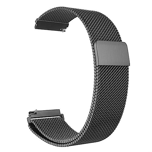 LYYLTX Edelstahl Mesh Uhrenarmband Metall Schnellverschluss Magnetverschluss Einstellbar Ersatz Armband Smartwatch Edelstahlarmband Breite16mm/18mm/20mm/22mm/24mm Für Damen Herren (18mm,Grau) von LYYLTX