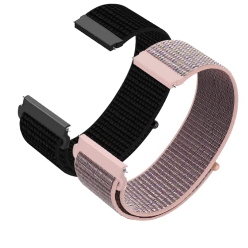 LYYLTX Nylon Uhrenarmbander 18mm Smartwatch Armband für Herren Damen Uhrenarmbänder Schnellverschluss Ersatzarmband Sport Atmungsaktive Verstellbares Uhren Ersatzband von LYYLTX