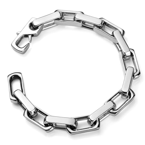 LYZCZC Legierungsarmbänder für Herren, kubanisches massives Gliederkettenarmband, 22,9 cm, leicht, bunt, Mode-Armbänder, Hip-Hop, urbane Streetwear, Schmuck, 23mm, Ohne Achat LYZCZC Legierungsarmbänder für Herren, kubanisches massives Gliederkettenarmband, 22,9 cm, leicht, bunt, Mode-Armbänder, Hip-Hop, urbane Streetwear, Schmuck, 23mm, Ohne Achat von LYZCZC