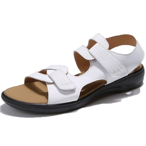 LYZXYZAI Orthopädische Sandalen Damen Bequeme Sandalen Sommer Peep Toe Sandalen Römische Sandalen Strandsandalen Mit Fußgewölbeunterstützung für Outdoor Sport Wandern,002,43EU von LYZXYZAI