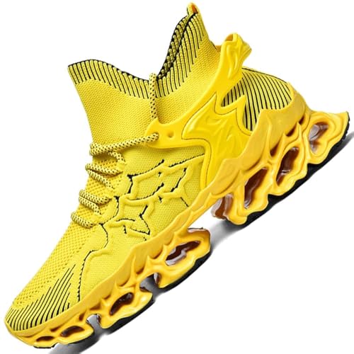 Turnschuhe für Männer Blade Schuhe Tennis Herren Trail Running Herren Athletic Fashion Schuh Sport Mann Schwarz Gelb Rot Größe Basketball Läufer Joggen, gelb, 42.5 EU Turnschuhe für Männer Blade Schuhe Tennis Herren Trail Running Herren Athletic Fashion Schuh Sport Mann Schwarz Gelb Rot Größe Basketball Läufer Joggen, gelb, 42.5 EU von LZDZN