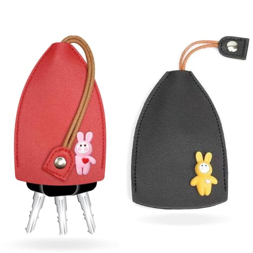 Ausziehbares Schlüsseletui - 2 Stück Unisex Schlüsseltasche für Autoschlüssel. Tragbarer Ausziehbarer Autoschlüsselhalter aus hochwertigem PU-Material. In den Farben Hase-Rot und Schwarz erhältlich. Ausziehbares Schlüsseletui - 2 Stück Unisex Schlüsseltasche für Autoschlüssel. Tragbarer Ausziehbarer Autoschlüsselhalter aus hochwertigem PU-Material. In den Farben Hase-Rot und Schwarz erhältlich. von LZKHEH