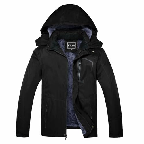 LZLER Winterjacke Herren Skijacke Snowboardjacke Wasserdicht Funktionsjacke Windbreaker Kapuze Winter Coat Snowboardjacke von LZLER