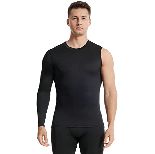 Kompressionsshirt für Herren, 1/2 einarmig, langärmelig, athletische Baselayer, Unterhemd, Ausrüstung, T-Shirt für Workout, Basketball, Schwarz-1, XL Kompressionsshirt für Herren, 1/2 einarmig, langärmelig, athletische Baselayer, Unterhemd, Ausrüstung, T-Shirt für Workout, Basketball, Schwarz-1, XL von LZLIONCA
