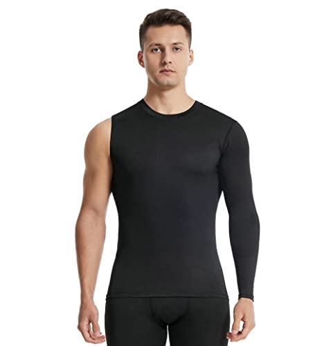 Kompressionsshirt für Herren, 1/2 einarmig, langärmelig, athletische Baselayer, Unterhemd, Ausrüstung, T-Shirt für Workout, Basketball, schwarz 2, Klein Kompressionsshirt für Herren, 1/2 einarmig, langärmelig, athletische Baselayer, Unterhemd, Ausrüstung, T-Shirt für Workout, Basketball, schwarz 2, Klein von LZLIONCA