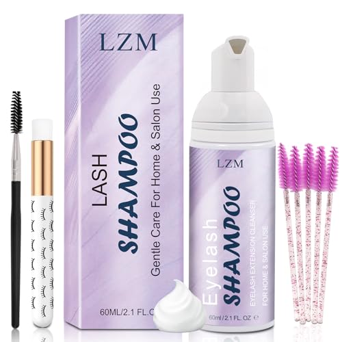 LZM Wimpernshampoo für Wimpernverlängerung Wimpern shampoo 60ML+Reinigungsbürste+Lash shampoo set Lash Extensions Shampoo LZM Wimpernshampoo für Wimpernverlängerung Wimpern shampoo 60ML+Reinigungsbürste+Lash shampoo set Lash Extensions Shampoo von LZM