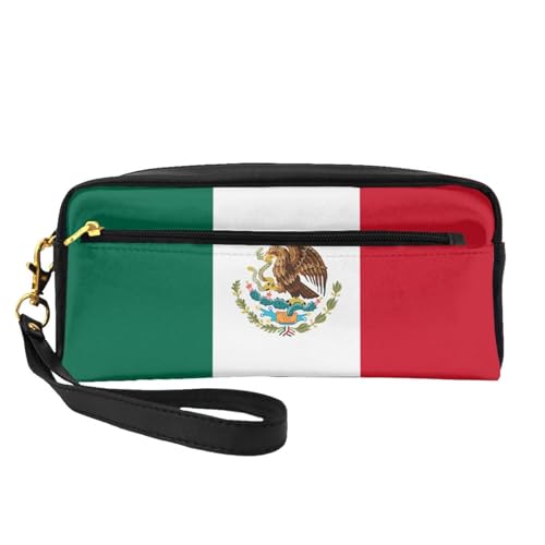 20 x 5,5 x 8,5 cm Make-up-Tasche, Cartoon-brauner Igel, Kulturbeutel für Damen und Herren, Mexikanische Flagge, Einheitsgröße von LZNJZ