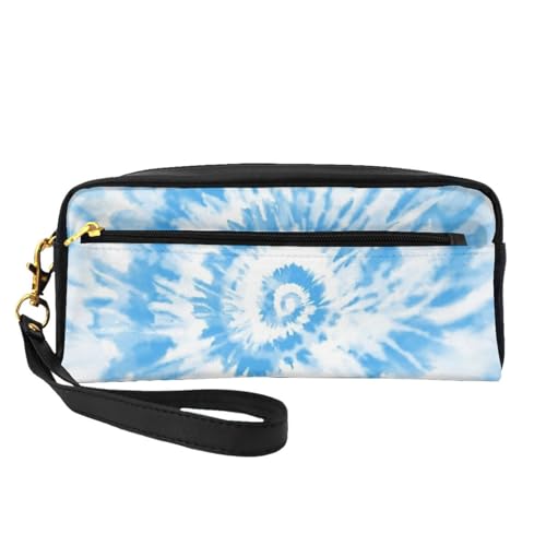 20 x 5,5 x 8,5 cm Make-up-Tasche, blauer Swirl Tie Dye Kulturbeutel für Damen und Herren, Batikfärbung mit blauen Wirbeln, Einheitsgröße von LZNJZ
