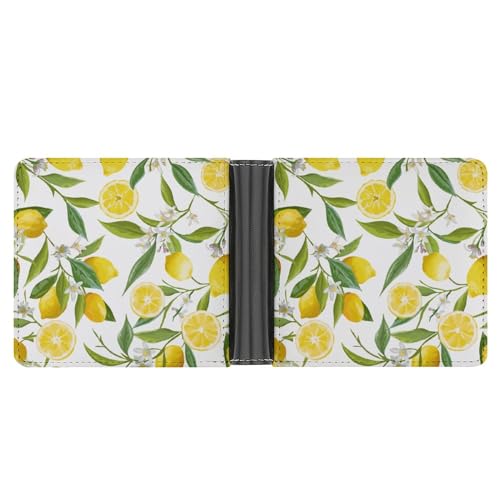 Herren Geldbörse, Bifold PU Leder Geldbörsen für Männer, Blume Blatt Zitrone Geldbörse, Blumenblatt-Zitrone, Einheitsgröße Herren Geldbörse, Bifold PU Leder Geldbörsen für Männer, Blume Blatt Zitrone Geldbörse, Blumenblatt-Zitrone, Einheitsgröße von LZNJZ