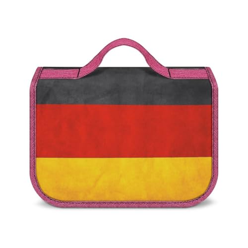 Kulturbeutel aus Segeltuch, tragbare Make-up-Tasche, britische Flagge, Kulturbeutel für Damen und Herren, Flagge Deutschlands, Einheitsgröße von LZNJZ