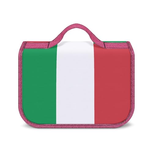 Tragbare Make-up-Tasche, Kulturbeutel für Damen und Herren, Italien-Flagge Tragbare Make-up-Tasche, Kulturbeutel für Damen und Herren, Italien-Flagge von LZNJZ