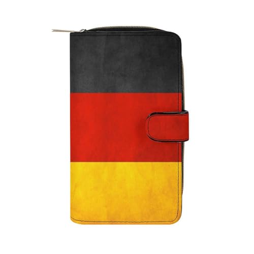 LZNJZ Geldbörse aus PU-Leder, Geldbörsen für Damen, Deutsche Flagge Geldbörse, 19.7x11x3.5 cm LZNJZ Geldbörse aus PU-Leder, Geldbörsen für Damen, Deutsche Flagge Geldbörse, 19.7x11x3.5 cm von LZNJZ