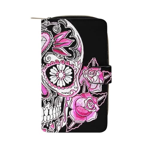 LZNJZ Geldbörse aus PU-Leder, Geldbörsen für Damen, Rose Diamond and Skull Geldbörse, 19.7x11x3.5 cm LZNJZ Geldbörse aus PU-Leder, Geldbörsen für Damen, Rose Diamond and Skull Geldbörse, 19.7x11x3.5 cm von LZNJZ