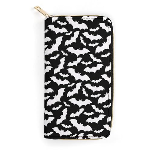 LZNJZ PU Leder Geldbörsen, Cartoon einfache Fledermaus Geldbörse für Damen von LZNJZ