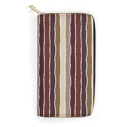 LZNJZ PU Leder Geldbörsen Spots Kuh Geldbörse für Damen, Braun, Grau, Schokolade, 19.7 x 10.5 x 3.5 cm von LZNJZ