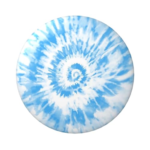 Leichte runde Abzeichen, blaue Wirbel mit Batikfärbung, 6 cm (Diameter) von LZNJZ