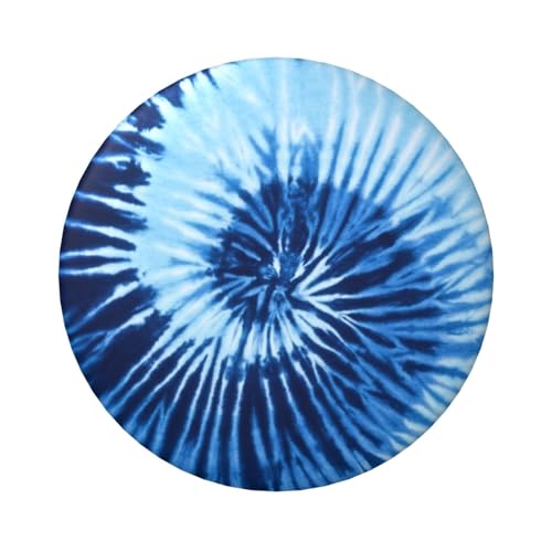 Leichte runde Abzeichen, blaue Wirbel mit Batikfärbung, 6 cm (Diameter) von LZNJZ