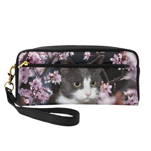 Make-up-Tasche, 20 x 5,5 x 8,5 cm, bunt, schlicht, Regenbogenfarben, Kulturbeutel für Damen und Herren, Blume würdevolle Katze, Einheitsgröße Make-up-Tasche, 20 x 5,5 x 8,5 cm, bunt, schlicht, Regenbogenfarben, Kulturbeutel für Damen und Herren, Blume würdevolle Katze, Einheitsgröße von LZNJZ