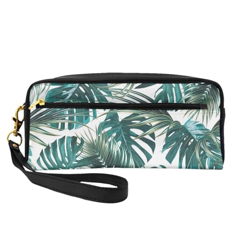 20 x 5,5 x 8,5 cm Make-up-Tasche, schwarz, schlichtes Zebramuster, Kulturbeutel für Damen und Herren, Grüne Monstera-Blätter 20 x 5,5 x 8,5 cm Make-up-Tasche, schwarz, schlichtes Zebramuster, Kulturbeutel für Damen und Herren, Grüne Monstera-Blätter von LZNJZ