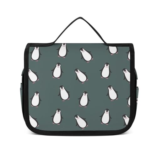 Reise-tragbare Kosmetiktasche, einfache Kosmetiktasche mit Cartoon Pinguin Pinguin für Männer und Frauen, Schlichtes Cartoon-Pinguin, 22.5x18.5cm Reise-tragbare Kosmetiktasche, einfache Kosmetiktasche mit Cartoon Pinguin Pinguin für Männer und Frauen, Schlichtes Cartoon-Pinguin, 22.5x18.5cm von LZNJZ