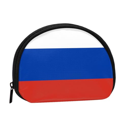 Tragbare Geldbörse mit Reißverschluss, venezolanische Flagge, Münzbörse für Münzen, Lippenstift, Ausweis, Schlüssel, Russische Flagge, 12cm x 9cm, Münztasche von LZNJZ