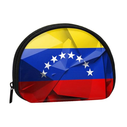 Tragbare Geldbörse mit Reißverschluss, venezolanische Flagge, Münzbörse für Münzen, Lippenstift, Ausweis, Schlüssel, Venezianische Flagge, 12cm x 9cm, Münztasche von LZNJZ