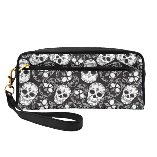 20 x 5,5 x 8,5 cm Make-up-Tasche, pelziger süßer Totenkopf-Kulturbeutel für Damen und Herren, Schwarzer komplexer Totenkopf 20 x 5,5 x 8,5 cm Make-up-Tasche, pelziger süßer Totenkopf-Kulturbeutel für Damen und Herren, Schwarzer komplexer Totenkopf von LZNJZ