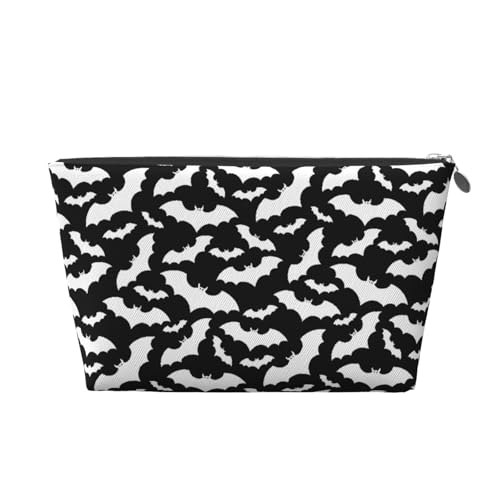 Tragbare Make-up-Tasche für Damen und Herren, Cartoon-Motiv, einfache Fledermaus-Kulturbeutel, Cartoon Simple Bat von LZNJZ