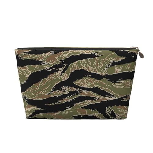 Tragbare Make-up-Tasche für Damen und Herren, blauer Hintergrund, Anker, Kulturbeutel, Lineare Tarnung Tragbare Make-up-Tasche für Damen und Herren, blauer Hintergrund, Anker, Kulturbeutel, Lineare Tarnung von LZNJZ