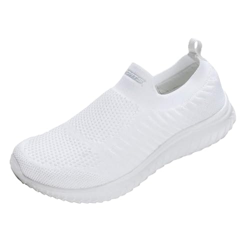 LZPCarra Atmungsaktive Sport-Freizeitschuhe für Herren und Damen, leichte Walk-Lauf-Sneaker Fahrrad Schuhe Herren 45 (White, 39) von LZPCarra