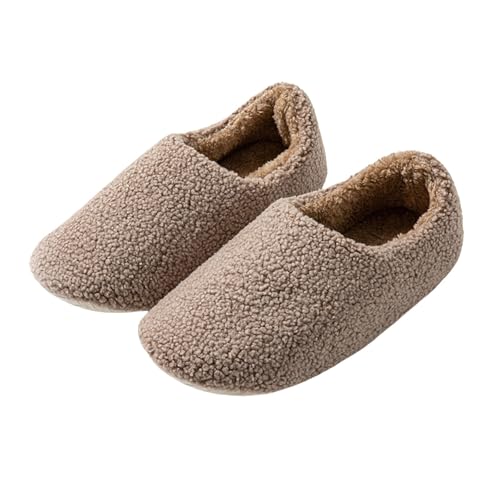 LZPCarra Damen Hausschuhe Geschlossen Flauschig Hauspantoffeln Plüsch Schlappen Damen Elegant Slipper Rutschfest Winterschuhe Bequem Haushaltsschuhe Flach Hausschlappen Indoor Heimschuhe von LZPCarra