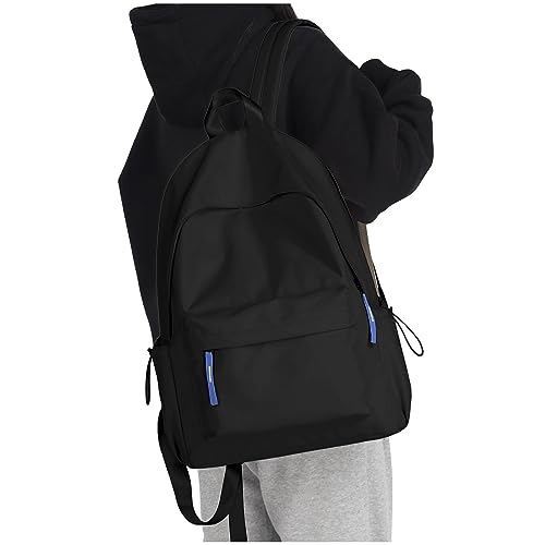 LZPCarra Foto Rucksäcke Stativ Studentenrucksack, einfarbiger Rucksack für Männer und Frauen, leichter und gut aussehender Rucksack Coole Rucksäcke Mädchen Teenager (Black, One Size) von LZPCarra