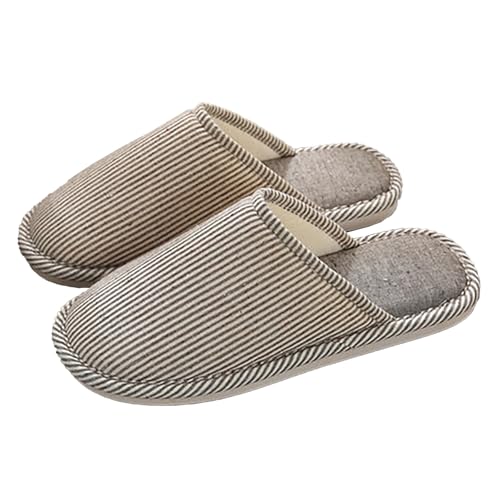LZPCarra Hausschlappen Damen Herren Weich Slipper Elegant Hausschuhe Damen Warm Schlupfschuhe Rutschfest Baumwollhausschuhe Bequem Haushaltsschuhe Leicht Hauspantoffeln Unisex Heimschuhe von LZPCarra