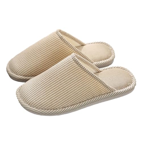 LZPCarra Hausschlappen Damen Herren Weich Slipper Elegant Hausschuhe Damen Warm Schlupfschuhe Rutschfest Baumwollhausschuhe Bequem Haushaltsschuhe Leicht Hauspantoffeln Unisex Heimschuhe von LZPCarra
